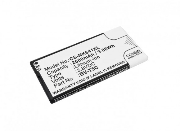 Аккумулятор (батарея) CS-NK641XL, BV-T5C для телефона Microsoft Lumia 640, 3.8В, 2600мАч, 9.88Wh