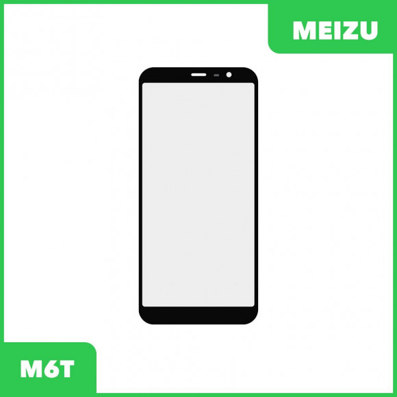 Стекло + OCA пленка для переклейки Meizu M6T, черный