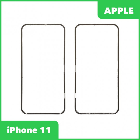 Рамка дисплея (средняя часть) для Apple iPhone 11, черная (оригинал)
