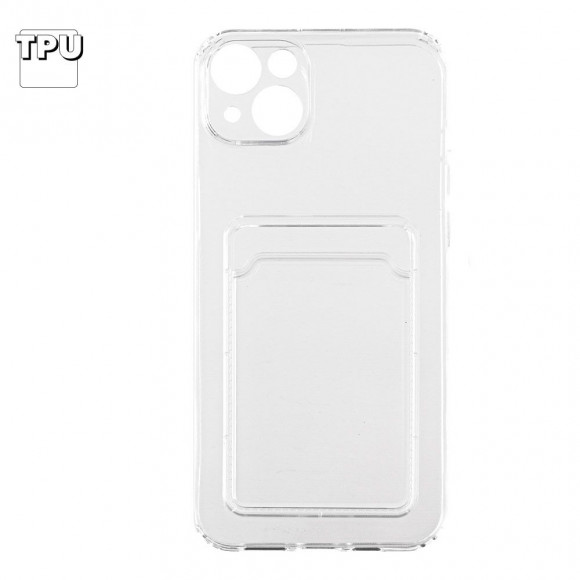 Силиконовый чехол для iPhone 14 Plus карман для карт