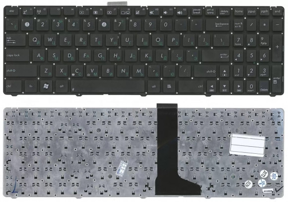 Клавиатура для ноутбука Asus U53, U53F, черная