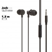 Гарнитура Borofone BM35 Farsighted Universal Earphones With Mic, черная Гарнитура Borofone BM35 Farsighted Universal Earphones With Mic, черная