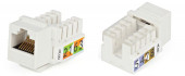 KJ2-8P8C-C5e-90-WH Вставка Keystone RJ-45, категория 5e, белая, Hyperline