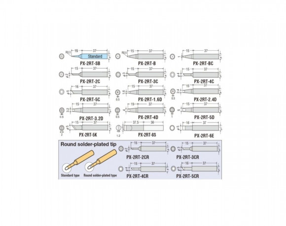 Жало для паяльника Goot PX-2RT-4C, (d7x4мм) Жало для паяльника Goot PX-2RT-4C, (d7x4мм)