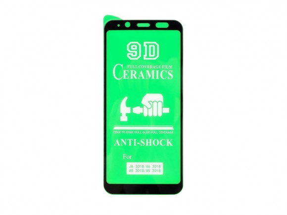 Защитное стекло керамическое для Samsung Galaxy A8 2018 (A530F), черный (Vixion)