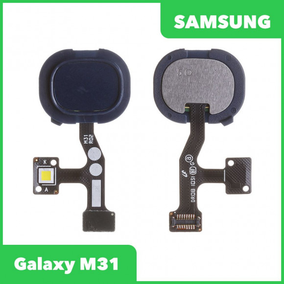 Шлейф для Samsung Galaxy M31 SM-M315 сканер отпечатка пальцев (синий)