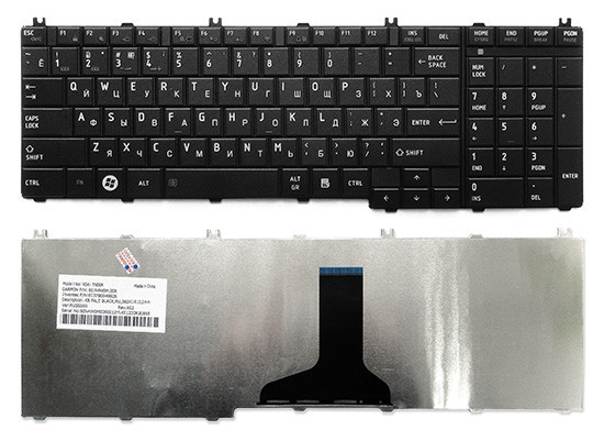 Клавиатура ноутбука TOSHIBA Satellite Pro C650
