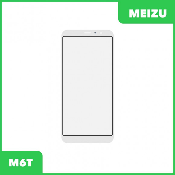 Стекло + OCA пленка для переклейки Meizu M6T, белый