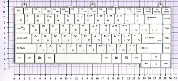 Клавиатура для ноутбука ноутбука MSI S420 S425 S430 S450 белая