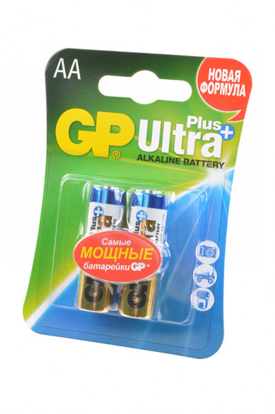 Батарейка (элемент питания) GP Ultra Plus GP15AUP-CR2 LR6 BL2, 1 штука