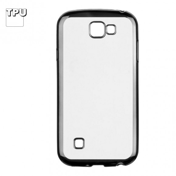 Чехол силиконовый "LP" для LG K3 TPU (прозрачный с черной хром рамкой) (европакет)