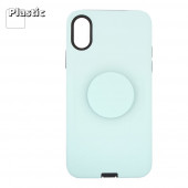 Защитная крышка "LP" для Apple iPhone X "PopSocket Case", бирюзовая (коробка)