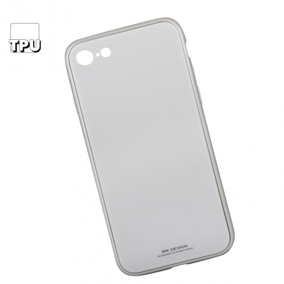 Чехол для Apple iPhone 8, 7 WK-Berkin Series Case стекло, белый