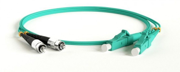 FC-D2-503-FC/PR-LC/PR-H-3M-LSZH-AQ Патч-корд волоконно-оптический (шнур) MM 50/125(OM3), FC-LC, duplex, LSZH, 3 м Hyperline