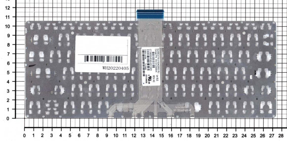 Клавиатура для ноутбука HP Pavilion X360 11-K, белая без рамки горизонтальный Enter