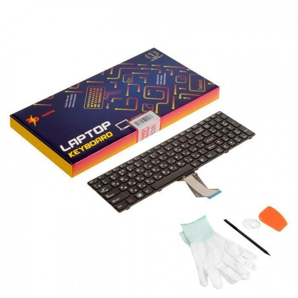 Клавиатура для ноутбука Lenovo IdeaPad G580, G585, Z580, Z580A, Z585, Z780 [25-201846] ZeepDeep черная, с рамкой, гор. Enter