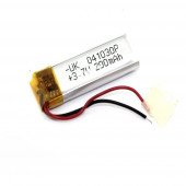 Аккумуляторная батарея Li-Pol (4x20x20мм), 2pin, 3.7В, 300мАч