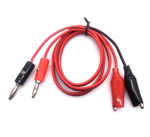 Набор поводов с крокодилами 2шт. для лабораторных блоков питания Набор поводов с крокодилами 2шт. для лабораторных блоков питания