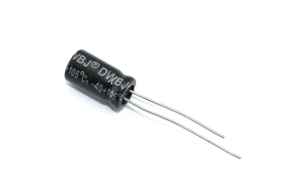 Конденсатор [China] | DIP (6*11) | ECAP 100UF 25V | pins = 2, 4мм, DC 21+
