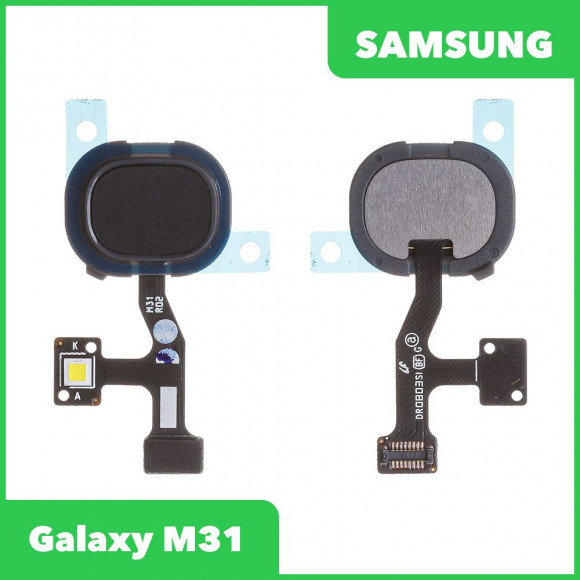 Шлейф для Samsung Galaxy M31 SM-M315 сканер отпечатка пальцев (черный)