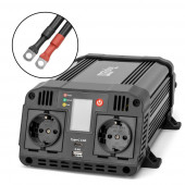 Автомобильный инвертор TopON TOP-PI1202 1200W 2 розетки, Type-C, USB, LCD экран, пиковая мощность 2400W Черный Автомобильный инвертор TopON TOP-PI1202 1200W 2 розетки, Type-C, USB, LCD экран, пиковая мощность 2400W Черный