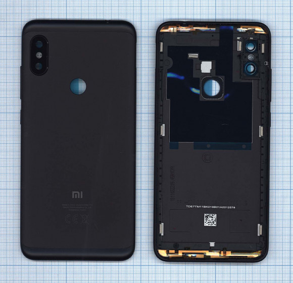 Задняя крышка корпуса для Xiaomi Redmi Note 6 Pro, черная