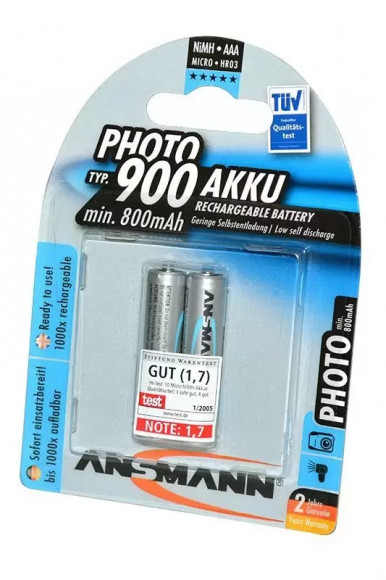 Аккумулятор Ansmann Photo 5030512 MaxE 900мАч AAA BL2, 1 штука