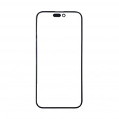 Стекло для переклейки на iPhone 14 Pro Max в рамке + OCA (черный)