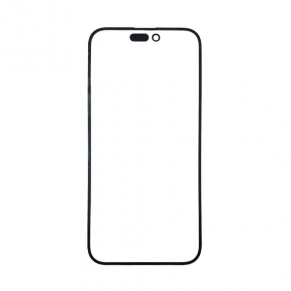 Стекло для переклейки на iPhone 14 Pro Max в рамке + OCA (черный)