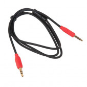 Aудиокабель HOCO UPA12 Jack 3.5 (m) - Jack 3,5 (m), 1 м, черный+красный