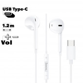 Гарнитура Hoco M80 Original Series Earphones For Type-C Display Set 20 шт. в упаковке, белая