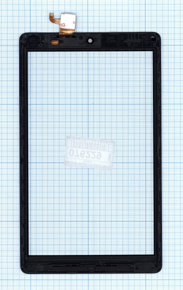 Сенсорное стекло (тачскрин) для Irbis TW81, черное с рамкой, б.у.
