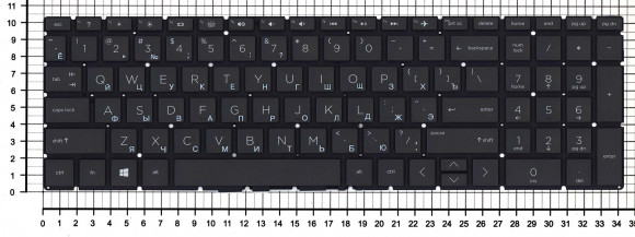 Клавиатура для ноутбука HP 15-DW, черная с подсветкой