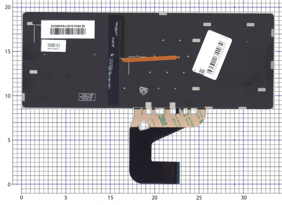 Клавиатура для ноутбука Asus UX460U, UX460UA черная (подсветка в комплект не входит)