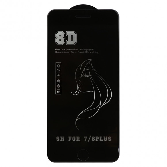 Защитное стекло зеркальное MiRROR 8D для Apple iPhone 7 Plus, 8 Plus 0.33 мм (бронзовое)