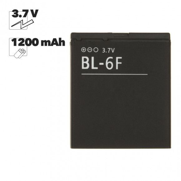 Аккумулятор (батарея) BL-6F для телефона Nokia N95 8G, 1200мАч (EURO 2:2)