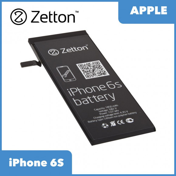 Аккумулятор Zetton для телефона iPhone 6S 1850 mAh, Li-Pol аналог 616-00036