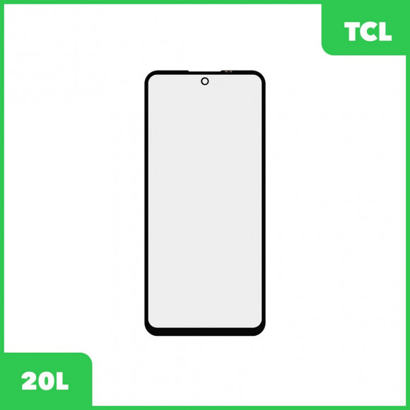 Стекло + OCA плёнка для переклейки TCL 20L (черный)