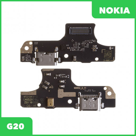 Системный разъем (разъем зарядки) для Nokia G20 (TA-1336), микрофон