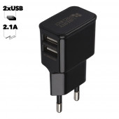 Сетевое зарядное устройство "LP" с 2-USB выходами 2.1А компакт (коробка) Сетевое зарядное устройство "LP" с 2-USB выходами 2.1А компакт (коробка)