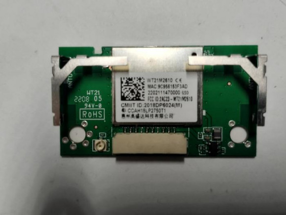Wi-Fi модуль WT21M2610 от ТВ Kivi 24H750NB с разбора