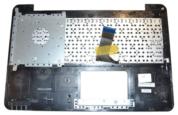 Верхняя часть корпуса (Palmrest) Asus VivoBook X555 с клавиатурой, серебристый