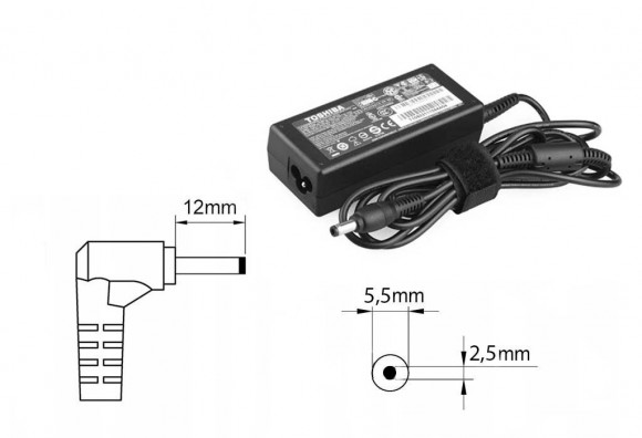 Зарядка (блок питания) для ноутбука Toshiba Satellite A660, 19V 3.42A 65W, штекер 5.5x2.5 мм Зарядка (блок питания) для ноутбука Toshiba Satellite A660, 19V 3.42A 65W, штекер 5.5x2.5 мм