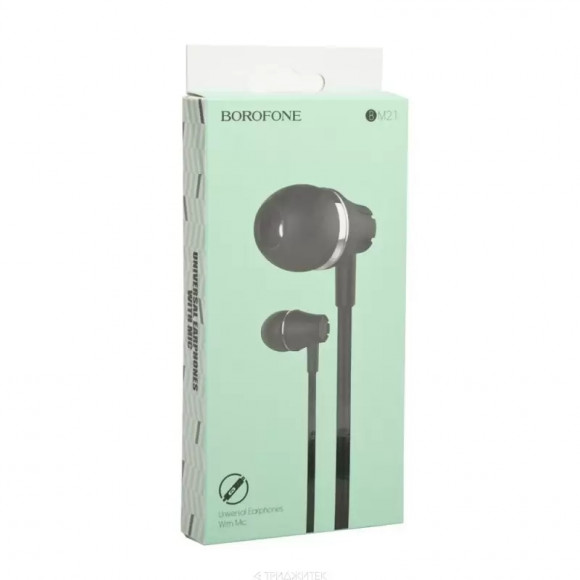 Гарнитура Borofone BM21 Graceful Universal Earphones With Mic, черная