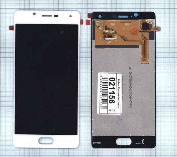 Модуль (матрица + тачскрин) для Micromax Canvas Unite 4 (Q427), белый