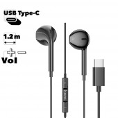 Гарнитура Hoco M80 Original Series Earphones For Type-C Display Set 20 шт. в упаковке, черная