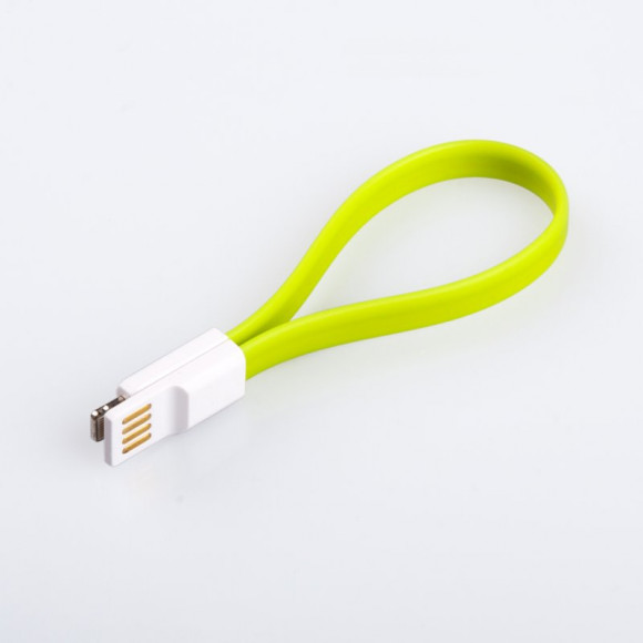 USB Дата-кабель на магните для Apple 8-pin (зеленый, коробка)