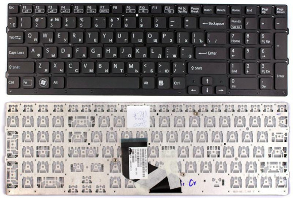 Клавиатура для ноутбука ноутбука Sony Vaio VPC-F219fc VPC-F22 VPC-F23, черная Клавиатура для ноутбука ноутбука Sony Vaio VPC-F219fc VPC-F22 VPC-F23, черная