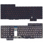 Клавиатура для ноутбука Asus GX700, GX700VO черная, кнопки красные, с подсветкой