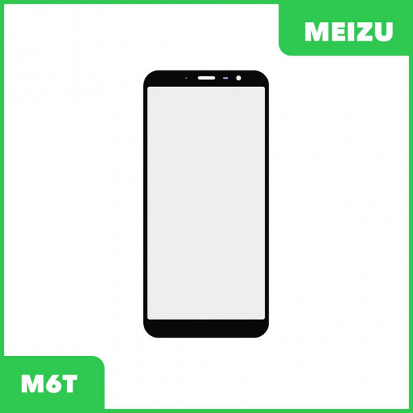 Стекло для переклейки дисплея Meizu M6T, черный